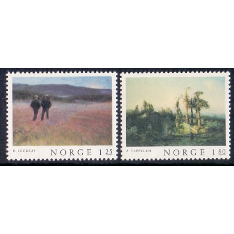 Norge. 1977. Malerkunst. AFA nr. 767-68 ** stemplet postfrisk FDC