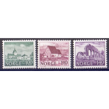 Norge. 1978. Ny brugsudgave. AFA nr. 780-82 ** stemplet postfrisk FDC