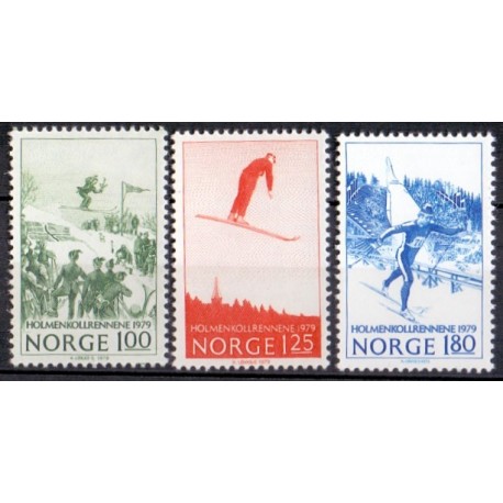 Norge. 1979. Holmenkollenløbet. AFA nr. 804-6 ** stemplet postfrisk FDC