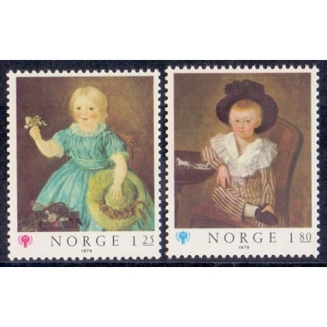 Norge. 1979. Internationalt børneår. AFA nr. 807-08 ** stemplet postfrisk FDC