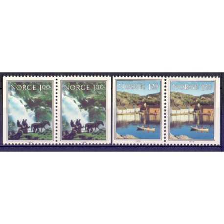 Norge. 1979. Norsk natur, parstykker. AFA nr. 809Cv-10Ch ** stemplet postfrisk FDC