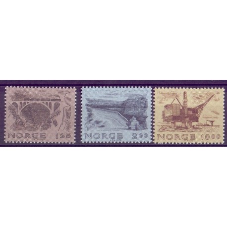 Norge. 1979.  Ingeniørkunst.  AFA nr. 813-15 ** stemplet postfrisk FDC