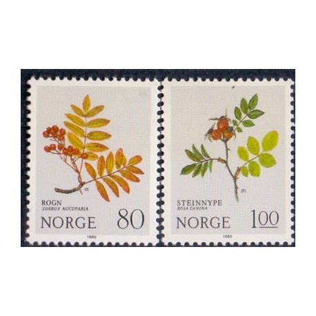 Norge. 1980.  Flora..  AFA nr. 833-34 ** stemplet postfrisk FDC
