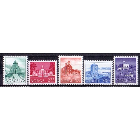 Norge. 1982. Brugsudgave.  AFA nr. 863-67 ** stemplet postfrisk FDC