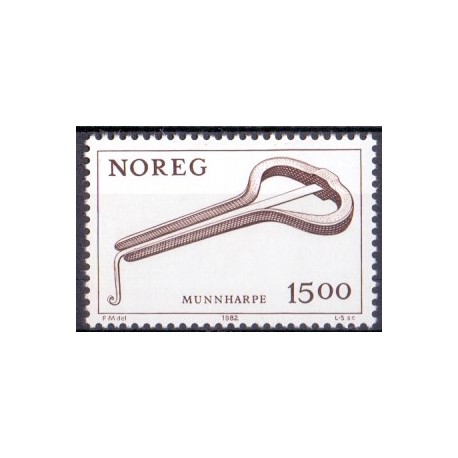 Norge. 1982. Musikintrumenter. AFA nr. 872 ** stemplet postfrisk FDC