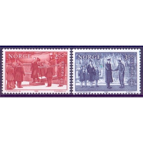 Norge. 1982. Europamærker / CEPT. AFA nr. 873-74 ** stemplet postfrisk FDC