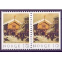 Norge. 1982. Julefrimærker i parstykke. AFA nr. 883 Cv/Ch ** stemplet postfrisk FDC