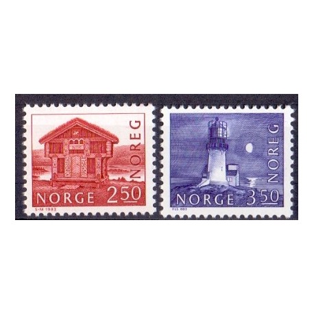 Norge. 1983. Brugsudgave. AFA nr. 884-85 ** stemplet postfrisk FDC