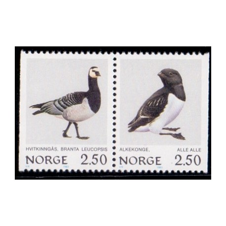 Norge. 1983. Fugle i parstykke. AFA nr. 891-92 ** stemplet postfrisk FDC
