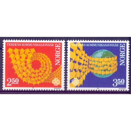 Norge. 1983. Verdenskommunikationsår. AFA nr. 895-96 **  stemplet postfrisk FDC