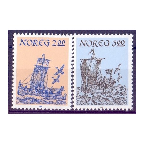 Norge. 1983. Nordnorske bådtyper. AFA nr. 899-900 ** stemplet postfrisk FDC