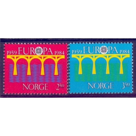 Norge. 1984. Europamærker / CEPT. AFA nr. 912-13 ** stemplet postfrisk FDC