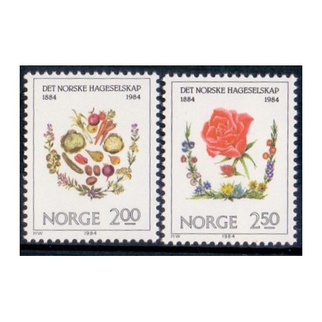 Norge. 1984. Det norske haveselskab. AFA nr. 914-15 ** stemplet postfrisk FDC