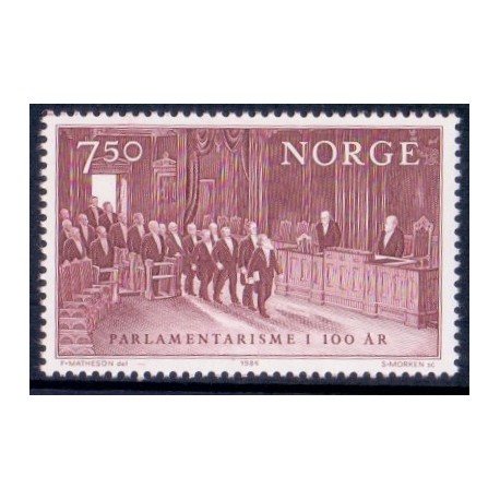 Norge. 1984. Parlamentarisme. AFA nr. 921 ** stemplet postfrisk FDC