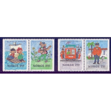 Norge. 1984. Julefrimærker i 2 parstykker. AFA nr. 922CV-25Ch ** stemplet postfrisk FDC