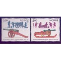 Norge. 1985. Artilleri samt befalingsskolernes jubilæum. AFA nr. 930-31 ** stemplet postfrisk FDC