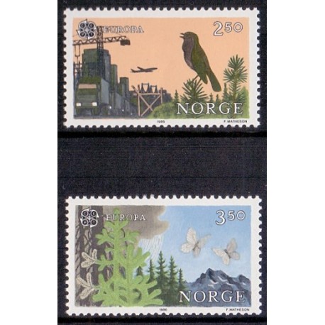 Norge. 1986. Europamærker /CEPT. AFA nr. 951-52 ** stemplet postfrisk FDC