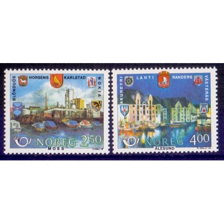 Norge. 1986. Fællesnordisk udgave. AFA nr. 953-54 ** stemplet postfrisk FDC