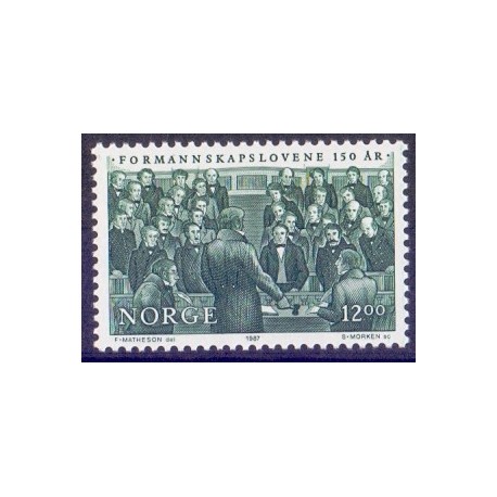 Norge. 1987. Formandskabslovene. AFA nr. 969 ** stemplet postfrisk FDC