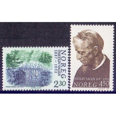 Norge. 1987.  Fartein Valens fødssel. AFA nr. 975-76 ** stemplet postfrisk FDC