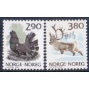 Norge. 1988.  Brugsudgave Norske dyr I. AFA nr. 985-86 ** stemplet postfrisk FDC