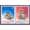 Norge. 1988. Julefrimærker i parstykke AFA nr. 1005Cv-06Ch ** stemplet postfrisk FDC