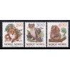 Norge. 1989. Norske dyr II AFA nr. 1007-09 ** stemplet postfrisk FDC