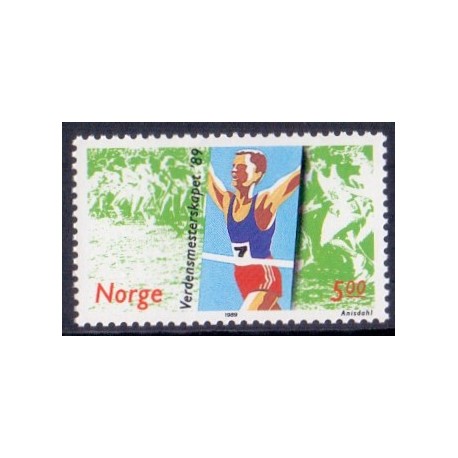 Norge. 1989. VM i terrænløb AFA nr. 1012 ** stemplet postfrisk FDC