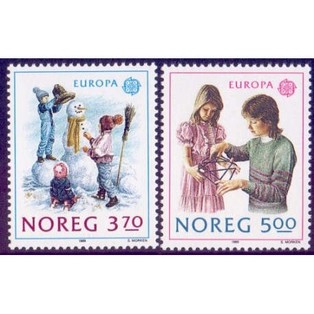 Norge. 1989. Europamærker / CEPT. AFA nr. 1017-18 ** stemplet postfrisk FDC