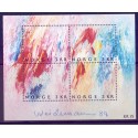 Norge. 1989. Moderne Billedkunst i miniark. AFA nr. 1021-24 ** stemplet postfrisk FDC