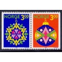 Norge. 1989. Julefrimærker i parstykke. AFA nr. 1033Cv-34Ch ** stemplet postfrisk FDC