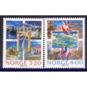 Norge. 1990. 50-året for besættelsen. AFA nr. 1040-41 ** stemplet postfrisk FDC