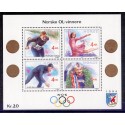 Norge. 1990. Norske vinter OL-vindere i miniark. AFA nr. 1050-53 ** stemplet postfrisk FDC