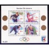 Norge. 1990. Norske vinter OL-vindere i miniark. AFA nr. 1050-53 ** stemplet postfrisk FDC
