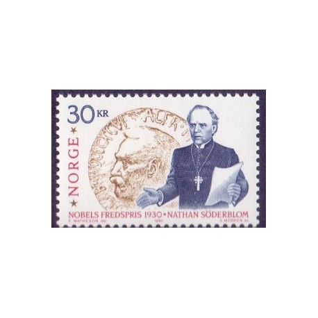 Norge. 1990. Nathan Søderblom fødsel. AFA nr. 1056 ** stemplet postfrisk FDC