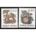 Norge. 1991. Norske dyr IV. AFA nr. 1058-59 ** stemplet postfrisk FDC