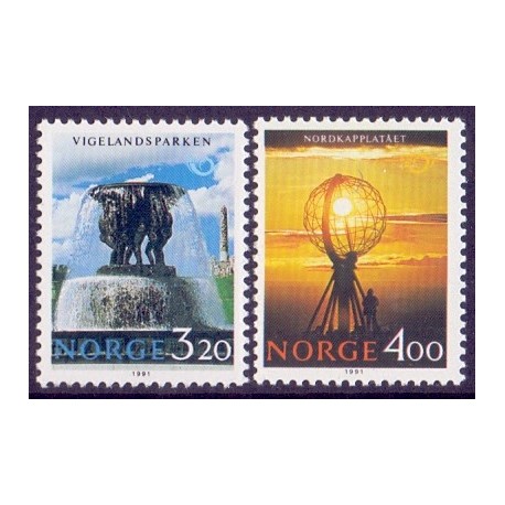 Norge. 1991. Nordenfrimærker. AFA nr. 1064-65 ** stemplet postfrisk FDC