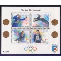 Norge. 1992.Norske OL-vindere i miniark. AFA nr. 1082-85 ** stemplet postfrisk FDC