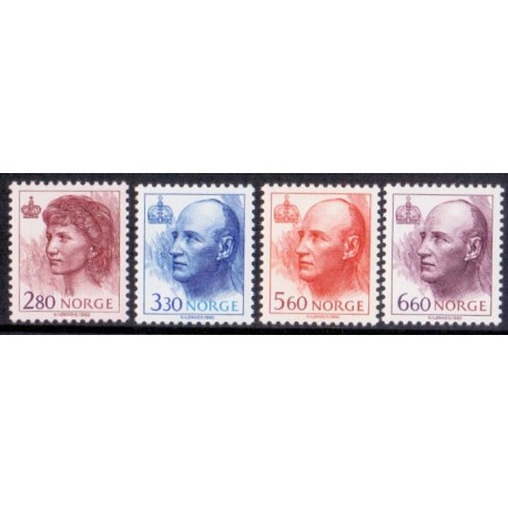 Norge. 1992. Kong Harald og Dr. Sonja. AFA nr. 1088-91 **  stemplet postfrisk FDC