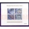 Norge. 1992. Frimærkets dag i miniark. AFA nr. 1099-1102 ** stemplet postfrisk FDC