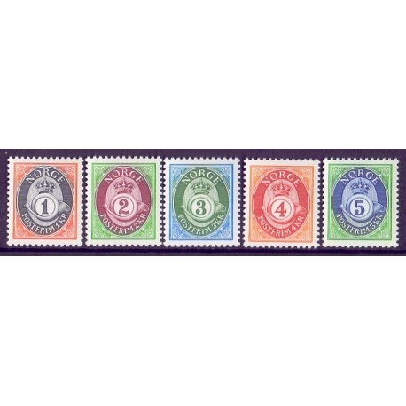 Norge. 1992. Brugsfrimærker. AFA nr. 1107-11 **  stemplet postfrisk FDC