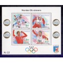 Norge. 1993. Norske OL-vindere i miniark. AFA nr. 1117-20 ** stemplet postfrisk FDC