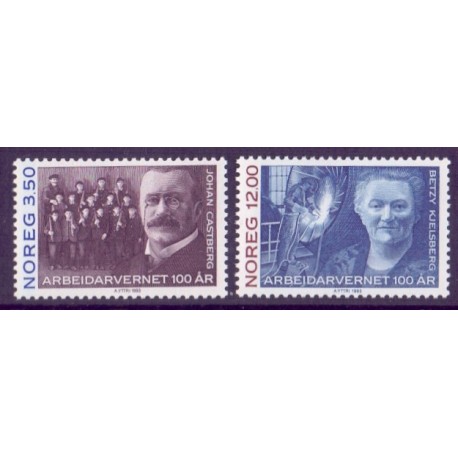 Norge. 1993. Arbejderbeskyttelse.  AFA nr. 1131-32 **  stemplet postfrisk FDC