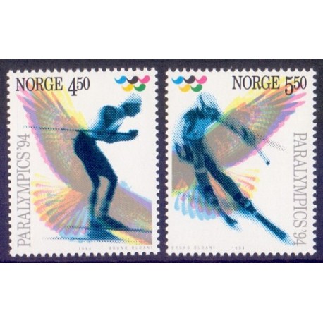Norge. 1994. Paralympics '94 Lillehammer.  AFA nr. 1150-51 **  stemplet postfrisk FDC