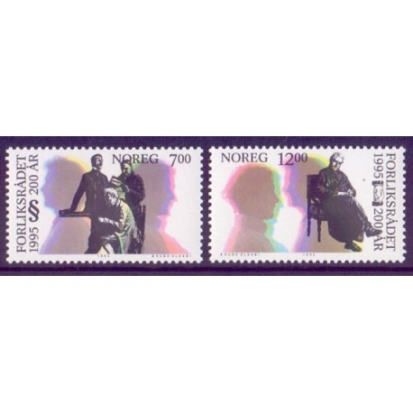 Norge. 1995. Forligsrådet 200 år. AFA nr. 1183-84 ** stemplet postfrisk FDC