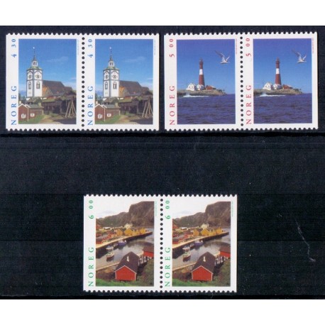 Norge. 1997. Turisme i 3 parstykker. AFA nr. 1244Cv-46Ch ** stemplet postfrisk FDC