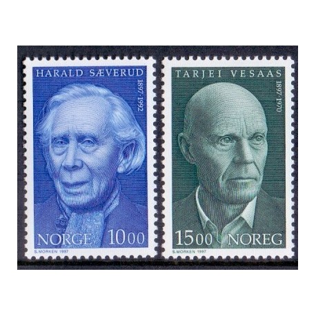 Norge. 1997. 100 års fødslesdage.. AFA nr. 1259-60  ** stemplet postfrisk FDC