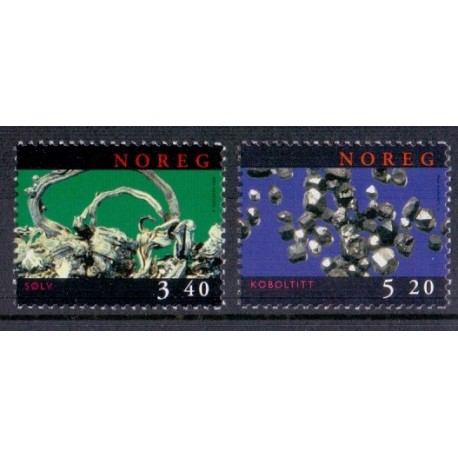 Norge. 1998. Mineraler. AFA nr. 1283-84.  ** stemplet postfrisk FDC