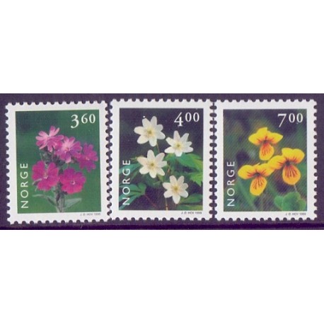 Norge. 1999. Norsk flora III. AFA nr. 1301-03  ** stemplet postfrisk FDC