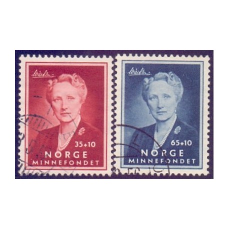 Norge. 1956, Kronprinsesses Märthas mindefond. AFA nr. 418-19 ** stemplet postfrisk FDC